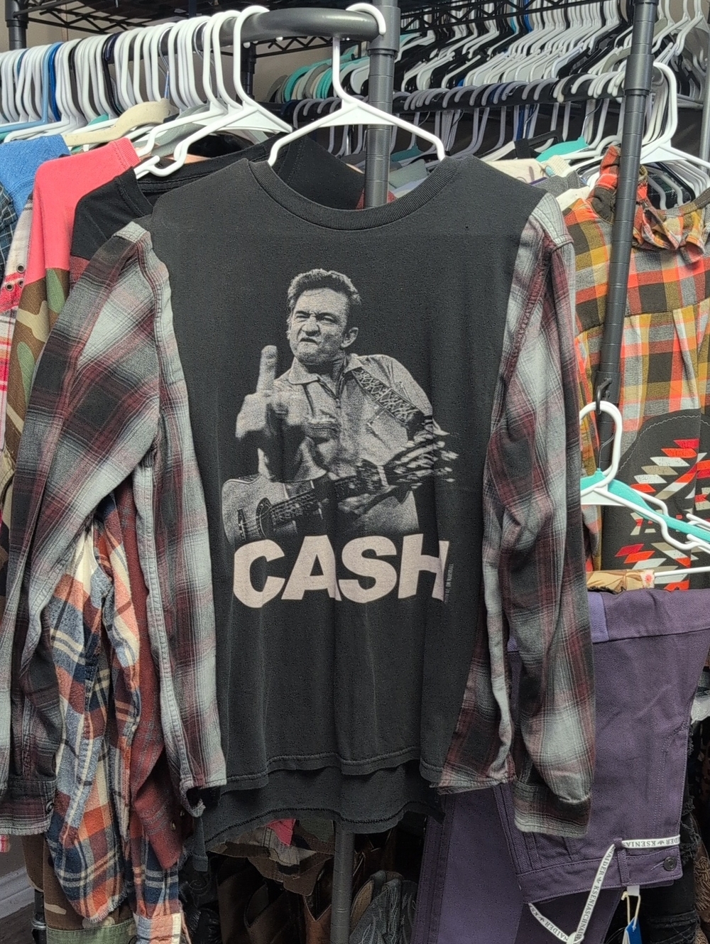 Johnny Cash Vintage Graphic Tee Upcycle